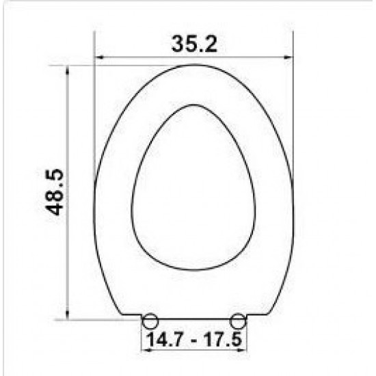 Κάλυμμα Λεκάνης Λευκό Duroplast Elvit Capri-Apollon 0009 48,5Χ35,2 εκ.